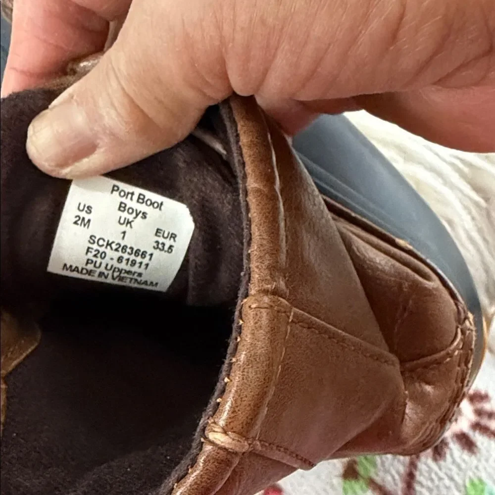 Sperry Brown and Black Kids Boots